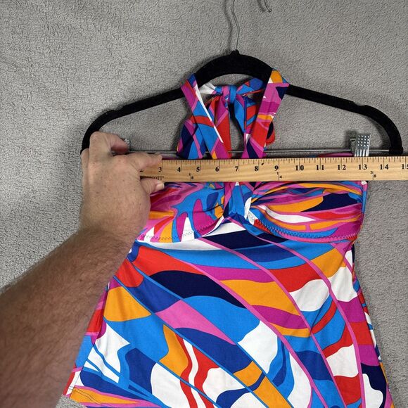 NWT Trina Turk Rio Convertible Bandeau Tankini Set Women’s Size 6 Psychedelic - Picture 7 of 16